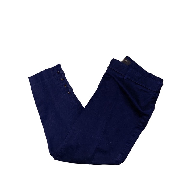 Talbots Navy Petite Pants with Cross Stitching - Picture 5 of 6